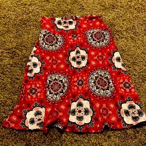 Colette Red Paisley Skirt